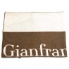 SCIARPA FERRE' UNISEX UOMO DONNA LOGATA BEIGE/MARRONE