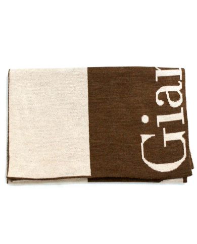 SCIARPA FERRE' UNISEX UOMO DONNA LOGATA BEIGE/MARRONE