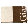SCIARPA FERRE' UNISEX UOMO DONNA LOGATA BEIGE/MARRONE