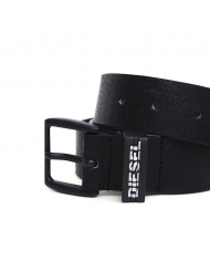 CINTURA UOMO PELLE DIESEL B-ARQUA FIBBIA LOGO PELLE EFFETTO CONSUMATO BLACK