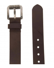 CINTURA UOMO PELLE DIESEL B-BORCA FIBBIA LOGO IMPRESSO PELLE BROWN