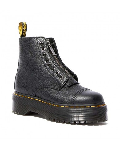 ANFIBIO DONNA UNISEX UOMO Dr MARTENS SINCLAIR PLATFORM AUNT SALLY LEATHER BLACK