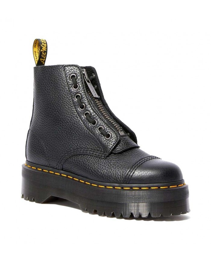 ANFIBIO DONNA UNISEX UOMO Dr MARTENS SINCLAIR PLATFORM AUNT SALLY LEATHER BLACK