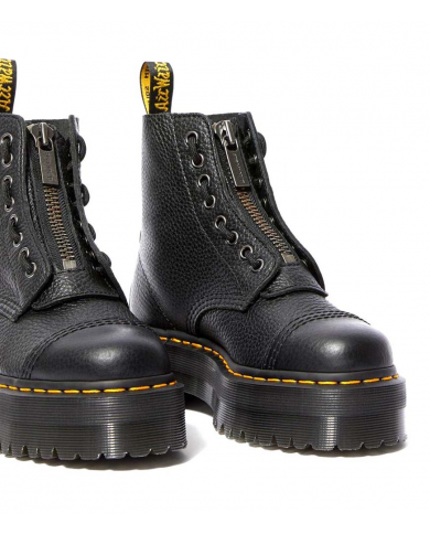 ANFIBIO DONNA UNISEX UOMO Dr MARTENS SINCLAIR PLATFORM AUNT SALLY LEATHER BLACK