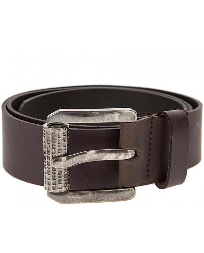 CINTURA UOMO PELLE DIESEL B-BORCA FIBBIA LOGO IMPRESSO PELLE BROWN