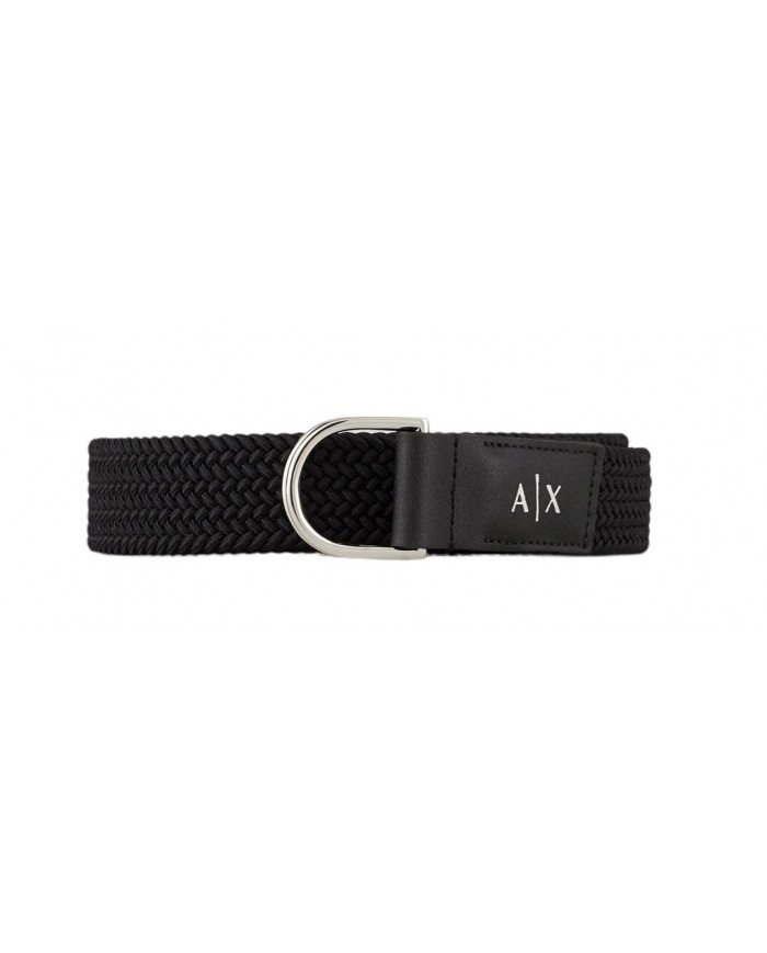 CINTURA UOMO ARMANI EXCHANGE IN TESSUTO STRETCH LOGATA BLACK