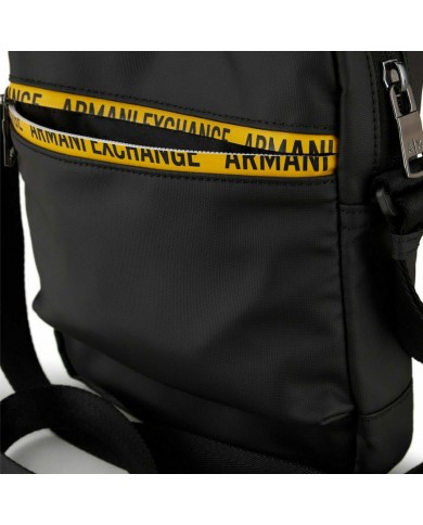 BORSELLO UOMO ARMANI EXCHANGE BODYBAG LOGO BLACK.