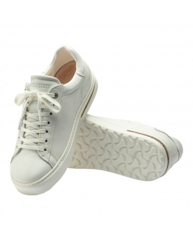 Sneaker Donna Unisex Uomo Birkenstock Bend Low in pelle naturale White