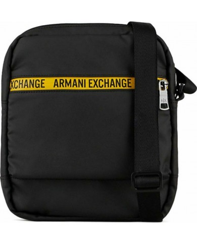 BORSELLO UOMO ARMANI EXCHANGE BODYBAG LOGO BLACK.