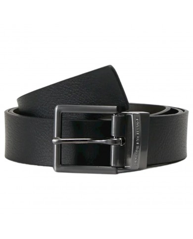 Cintura Uomo Armani Exchange Logo Reversibile Leather Black & Brown