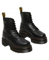 Anfibio Donna Unisex Uomo Dr Martens Audrick Platform 8 Eye Boot Stivaletto Soft Wair Nappa morbidissimo Black