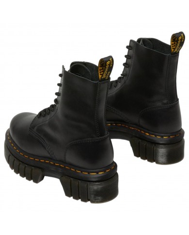 Anfibio Donna Unisex Uomo Dr Martens Audrick Platform 8 Eye Boot Stivaletto Soft Wair Nappa morbidissimo Black