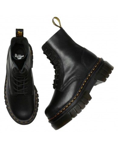 Anfibio Donna Unisex Uomo Dr Martens Audrick Platform 8 Eye Boot Stivaletto Soft Wair Nappa morbidissimo Black