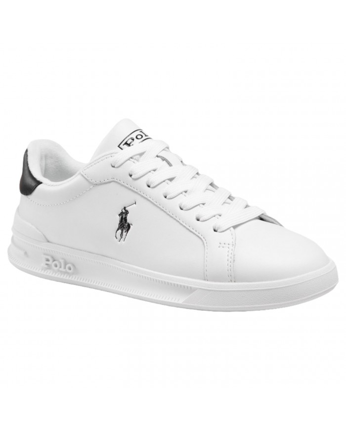 Sneaker Uomo Polo Ralph Lauren Sport Heritage Court II Leather White Black