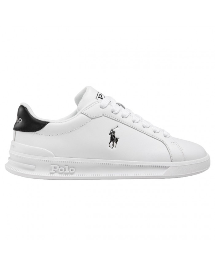 Sneaker Uomo Polo Ralph Lauren Sport Heritage Court II Leather White Black