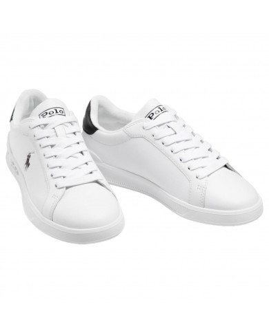 Sneaker Uomo Polo Ralph Lauren Sport Heritage Court II Leather White Black