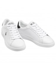 Sneaker Uomo Polo Ralph Lauren Sport Heritage Court II Leather White Black
