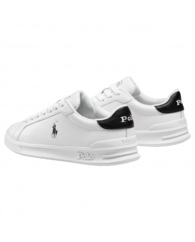 Sneaker Uomo Polo Ralph Lauren Sport Heritage Court II Leather White Black