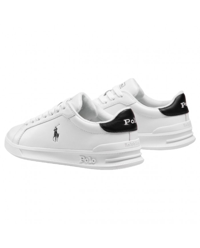 Sneaker Uomo Polo Ralph Lauren Sport Heritage Court II Leather White Black