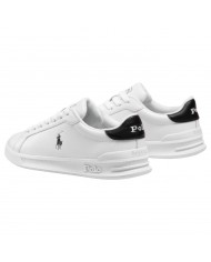 Sneaker Uomo Polo Ralph Lauren Sport Heritage Court II Leather White Black