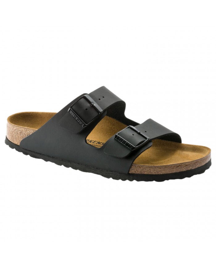 Sandalo Unisex Uomo Donna Birkenstock Arizona Leather Black