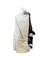 Zaino Armani Exchange Donna Backpack Line Logo Leather White