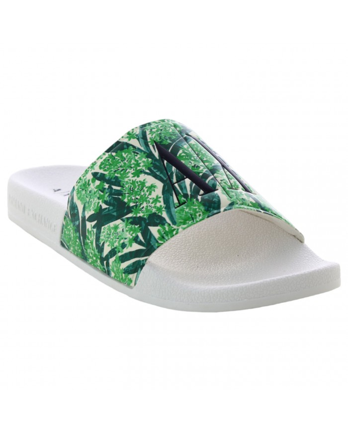 Ciabatta Donna Armani Exchange Stampa Floreale White
