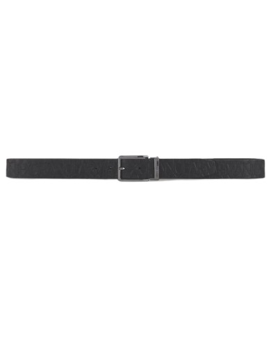 Cintura Uomo Armani Exchange Logo Impresso Leather Black