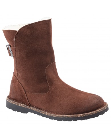 Stivaletto Birkenstock Donna Uppsala Shearling Pelliccia Suede Espresso Brown