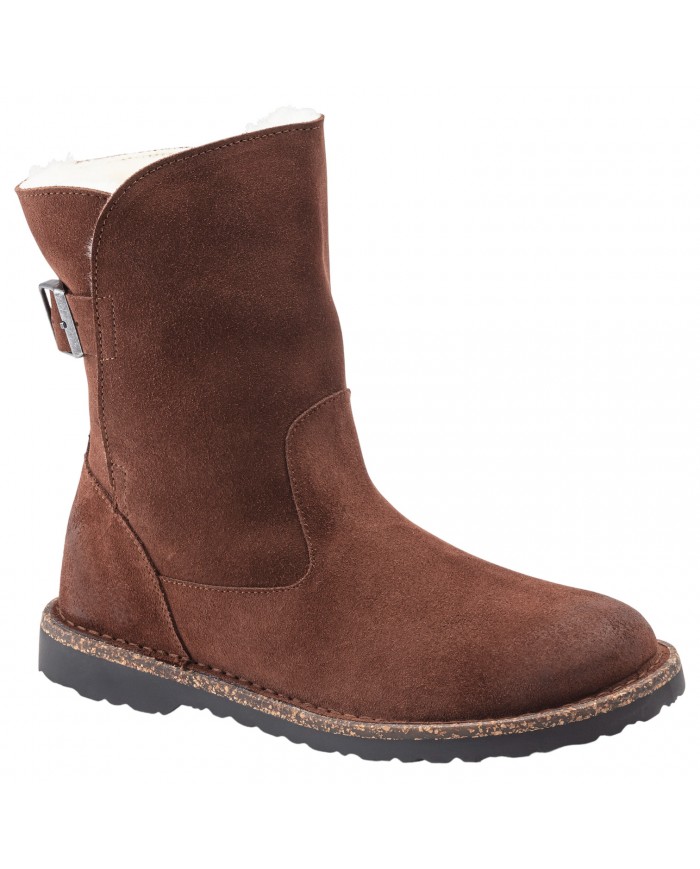 Stivaletto Birkenstock Donna Uppsala Shearling Pelliccia Suede Espresso Brown