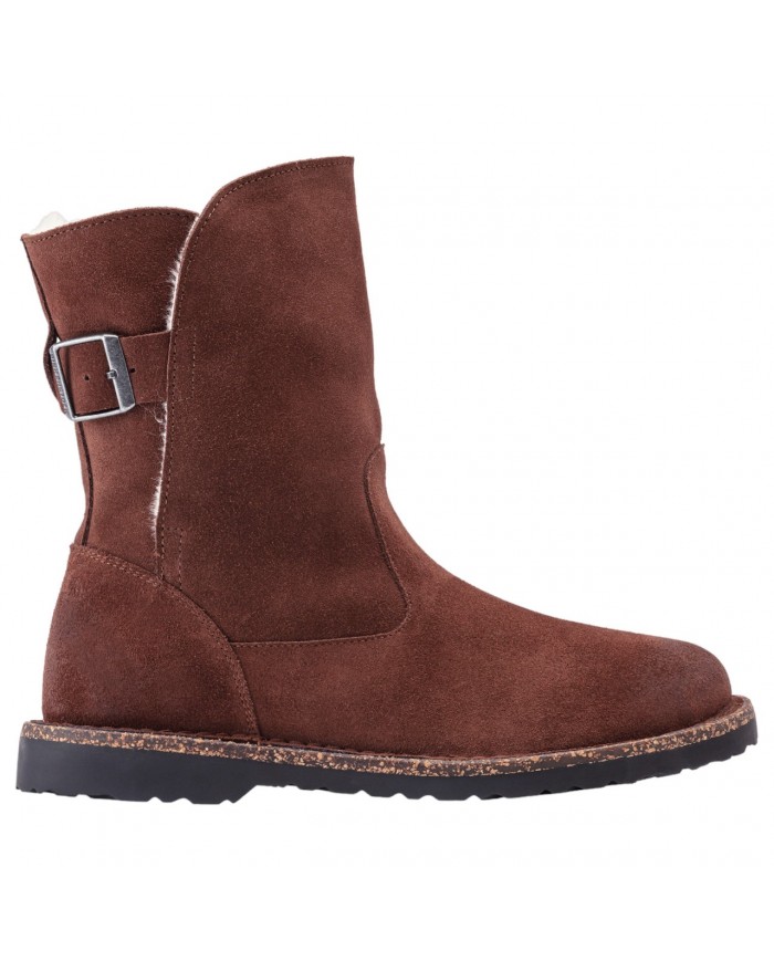 Stivaletto Birkenstock Donna Uppsala Shearling Pelliccia Suede Espresso Brown