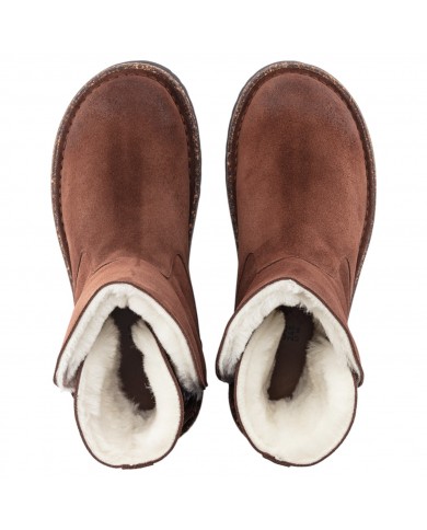 Stivaletto Birkenstock Donna Uppsala Shearling Pelliccia Suede Espresso Brown