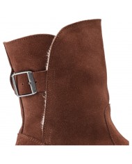 Stivaletto Birkenstock Donna Uppsala Shearling Pelliccia Suede Espresso Brown