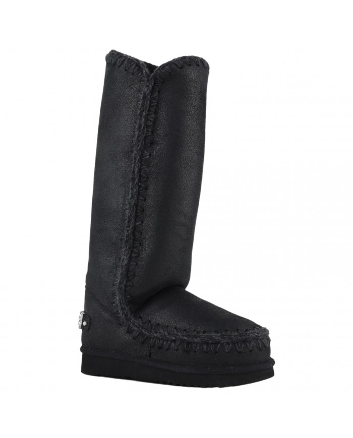 Stivale Donna Mou Eskimo 40 Rhinestones Logo Leather Black