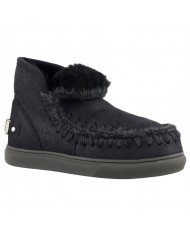 Stivaletto Donna Mou Eskimo Sneaker Rhinestone Logo Leather Black