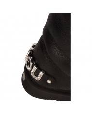 Stivale Donna Mou Eskimo 40 Rhinestones Logo Leather Black