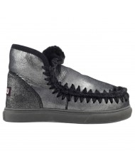 Stivaletto Donna Mou Eskimo Sneaker Micro Glitter Leather Black