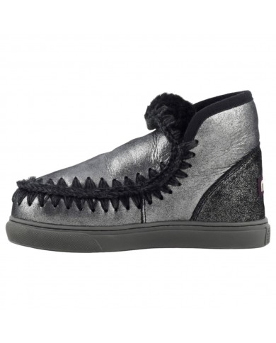 Stivaletto Donna Mou Eskimo Sneaker Micro Glitter Leather Black