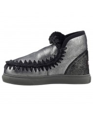 Stivaletto Donna Mou Eskimo Sneaker Micro Glitter Leather Black