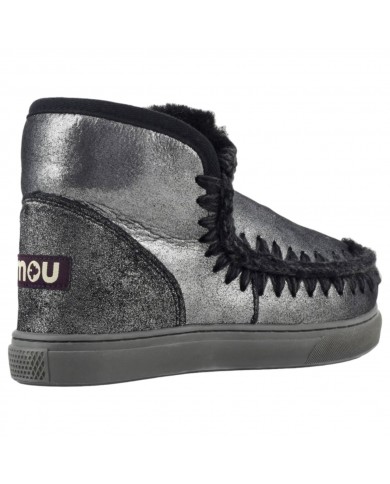 Stivaletto Donna Mou Eskimo Sneaker Micro Glitter Leather Black