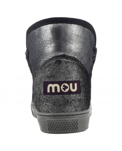 Stivaletto Donna Mou Eskimo Sneaker Micro Glitter Leather Black
