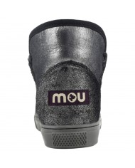 Stivaletto Donna Mou Eskimo Sneaker Micro Glitter Leather Black