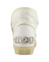 Stivaletto Donna Mou Eskimo Sneaker Rhinestone Logo Leather Waxi White
