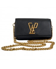 Mini Tracolla Gaelle Donna G L P Logo Mini Shoulder Strap Leather Black