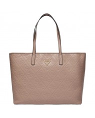 Shopper Guess Donna Power Play 4G Logo Impresso Leather Rosewood