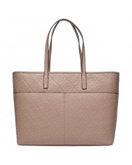 Shopper Guess Donna Power Play 4G Logo Impresso Leather Rosewood