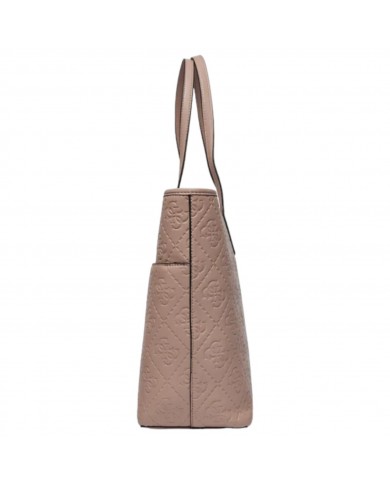 Shopper Guess Donna Power Play 4G Logo Impresso Leather Rosewood