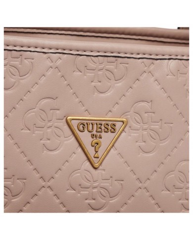 Shopper Guess Donna Power Play 4G Logo Impresso Leather Rosewood