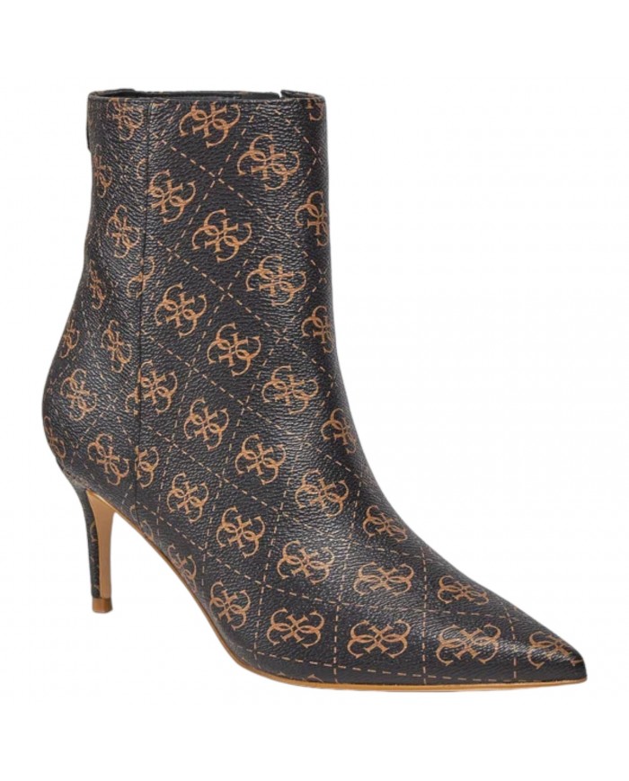 Tronchetti Donna Guess Brayan 3  4G Logo  Leather Brown