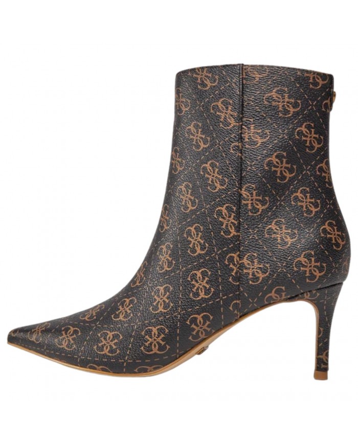 Tronchetti Donna Guess Brayan 3  4G Logo  Leather Brown